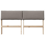 Upholstered Headboard Taupe 140 cm Solid Pine Wood 879122
