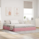 Storage Bed with Mattress with Storage Pink 160 x 200 cm Velvet 3370111