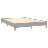 Bed Frame without Mattress Light Grey 135x190 cm Double Double Fabric 349833