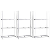 3-Layer Tire Racks 3 pcs Silver 110x40x200 cm Steel 3154234