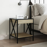 Bedside Table with Infinity LED Sonoma Oak 40x40x49 cm 3284097
