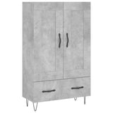 Highboard Concrete Grey 69.5x31x115 cm Engineered Wood 830320