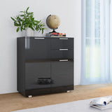 Sideboard Black Engineered Wood 71 x 35 x 80 cm Sideboard 283716