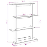 Wall Shelving Unit Grey 100 x 20 x 126 cm Engineered Wood 8012065