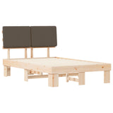 Bed Frame with Upholstered Headboard Taupe 120 x 200 cm 877492