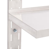 2-Tier Floating Wall Shelf Stainless Steel 120x30 cm 51048