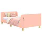 Children's Bed Frame with Headboard Pink 90 x 190 cm 42010875