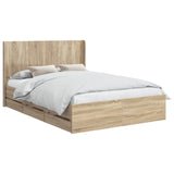 Bed Frame with Storage and Headboard Sonoma Oak 140 x 200 cm 3413943