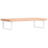 Basin Shelf Wall Mounted Steel and Solid Wood Beech 3302436