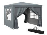 2 x 2m Pop Up Gazebo with Sides, Metal Frame Waterproof Marquee Party Tent Canopy with Free Carrying T3398P310878