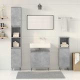 ZNTS 3 Piece Bathroom Furniture Set Concrete Grey Engineered Wood 3324953