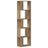 Bookcase 5-Tier Artisian Oak 45x23.5x162.5 cm Engineered Wood 852788