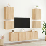TV Wall Cabinets 2 pcs Sonoma Oak 40.5x30x40 cm Engineered Wood 836901