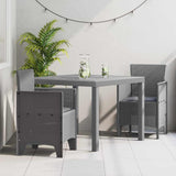 Garden Dining Set 3 pcs Light Grey Polypropylene 3378690