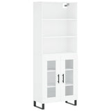 Highboard White 69.5x34x180 cm Engineered Wood 3189341