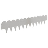 Lawn Edging 20 pcs 103 x 20 cm Steel Silver 8008685
