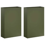 Garden Planter 2 pcs Olive Green 50 x 20 x 75 cm 8005463