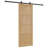 Sliding Door ORKDAL Brown 78 x 202 cm Solid Pine Wood 3333638