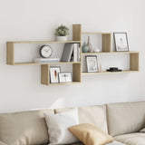 Wall Shelf Sonoma Oak 167.5x18x68 cm Engineered Wood 853319