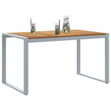 Garden Dining Table Grey 140 x 80 x 75 cm 4010602