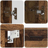 Bathroom Furniture Set 2 pcs Old Wood Engineered Wood and Metal 3393021