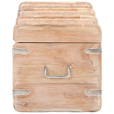 ZNTS Storage Chest 90x40x40 cm Solid Acacia Wood 289644