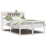 Bookcase Bed without Mattress White 160x200 cm Solid Wood Pine 3322060