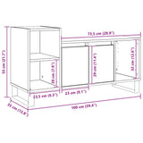 TV Cabinet Artisan Oak 100x35x55 cm Engineered Wood 857457
