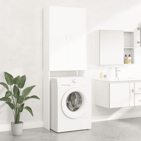 Washing Machine Cabinet White 64x25.5x190 cm 808413