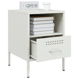 ZNTS Bedside Cabinets 2 pcs White 36x39x50.5 cm Steel 843065