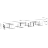 Dog Kennel Black 8 m Steel 3082098