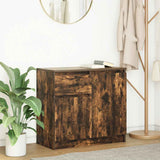 Sideboard with Drawer Smoked Oak 71x35x65 cm Engineered Wood 861602