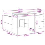 Kids'High Bed Frame with Desk White Engineered Wood 3422667