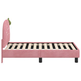 Toddler Bed Frame with Headboard Pink 70 x 140 cm Velvet 42011064