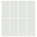 Folding 4-Panel Room Divider Japanese Style 160x170 cm White 352088
