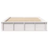 Bed Frame White 140 x 190 cm Solid Pine Wood 3385722