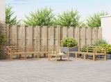 Outdoor Sofa Set 8 pcs White 59 x 59 x 37 cm Solid Acacia Wood 3387363