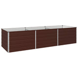 Raised Garden Bed Brown 240 x 80 x 55 cm cold-rolled steel 8006410