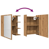 Bathroom Mirror Cabinet Artisan Oak 62.5x20.5x64 cm Engineered Wood 856178