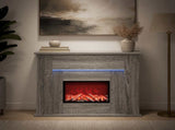 Fireplace with LED Strip Grey Sonoma 63 x 20 x 54.5 cm 8021100