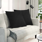 Sofa Pillows 2 pcs Black 80 x 80 cm Fabric 42014042