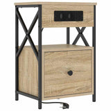 Bedside Cabinet with Drawer 2 pcs Sonoma Oak 40 x 31 x 60 cm 859493