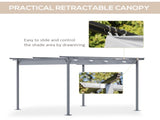 3.5M X 3.5M Metal Pergola Gazebo Awning Retractable Canopy Outdoor Garden Sun Shade Shelter Marquee T3398P324039