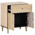 ZNTS Bedside Cabinet 50x33x60 cm Solid Wood Mango 358259