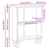 Shelving with Shelf Brown 47 x 16 x 55 cm Solid Mahogany Wood 42012403