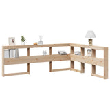 Bookcase Headboard L-Shaped 135 cm Solid Wood Pine 859283