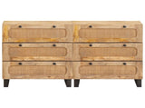 Sideboard 2 pcs Brown 60 x 33 x 75 cm Solid Mango Wood 3310058
