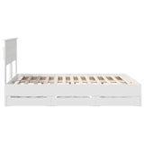 Bed Frame with Drawer White 160 x 200 cm Engineer Wood 3409833