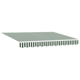 Retractable Awning Green and White 350 x 250 cm 3330466