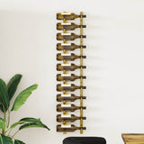 Wall Mounted Wine Rack for 12 Bottles Gold Iron 340880